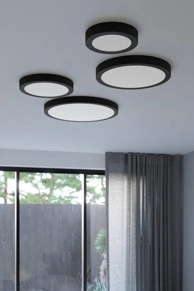 Plafon ONYX 30 czarny LED 3000K SOLLUX  LIGHTING