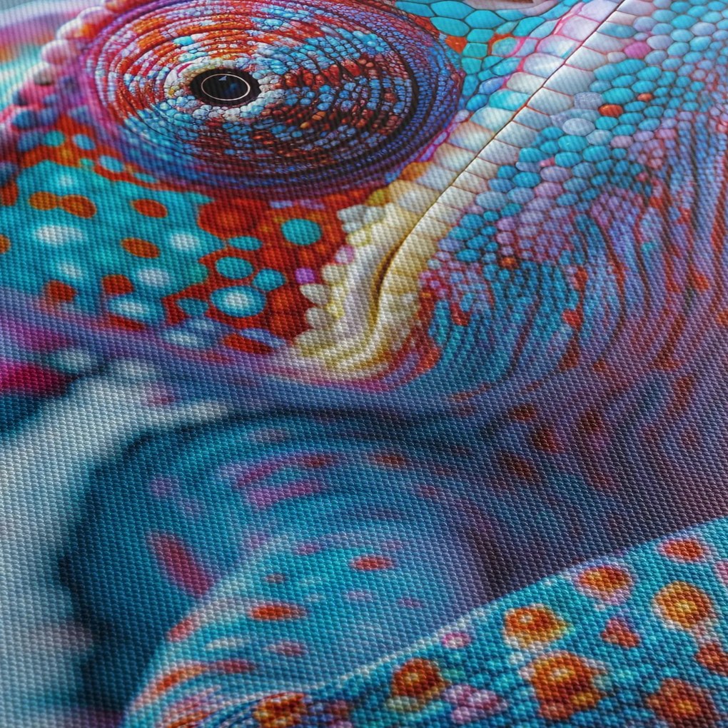 Obraz - Kolorowy kameleon (170x50 cm)