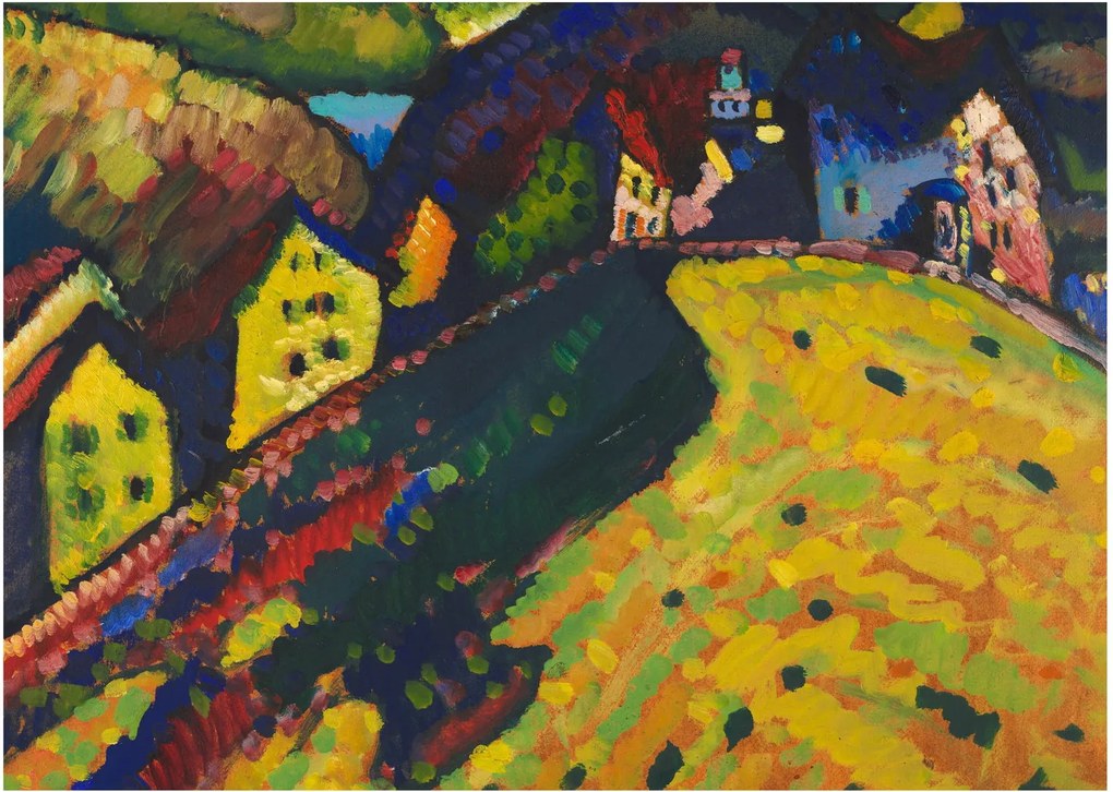 Obraz - Vasily Kandinsky, Houses at Murnau, reprodukcje (70x50 cm)
