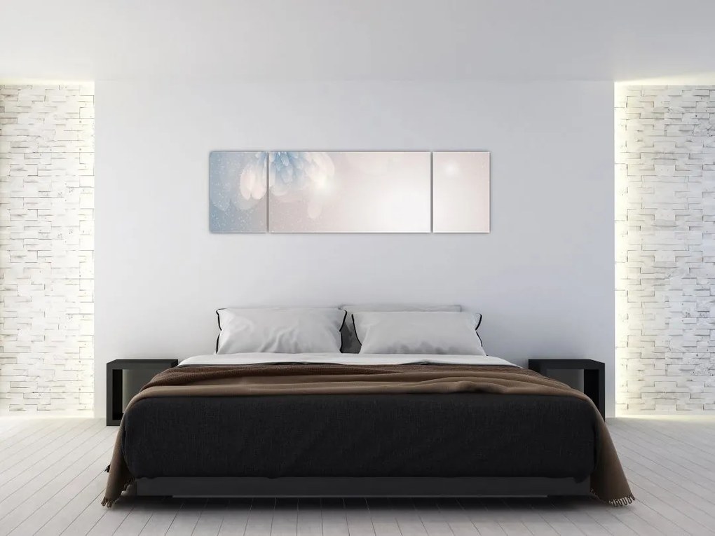 Obraz - Zaśnieżone kwiaty (170x50 cm)