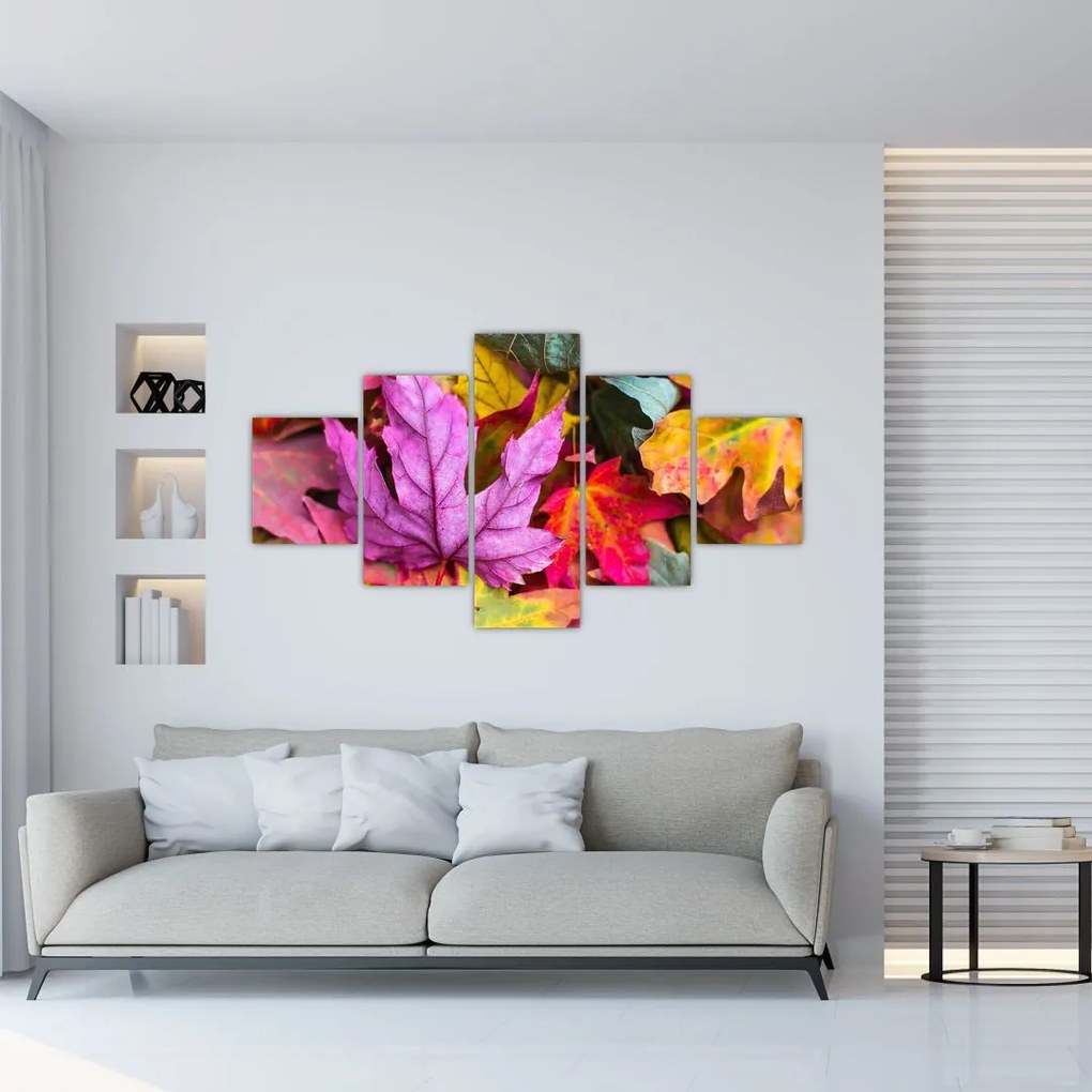 Obraz - jesienne liście (125x70 cm)