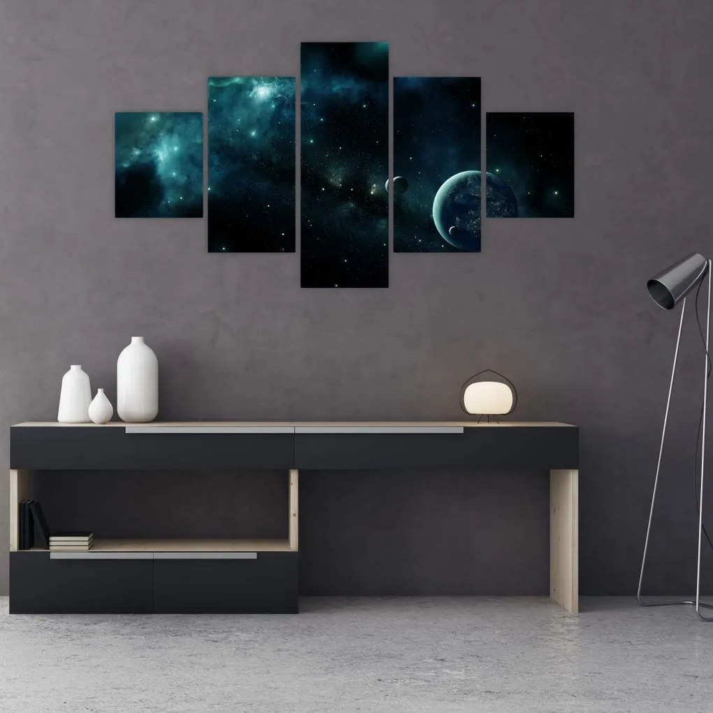 Obraz - Życie w kosmosie (125x70 cm)