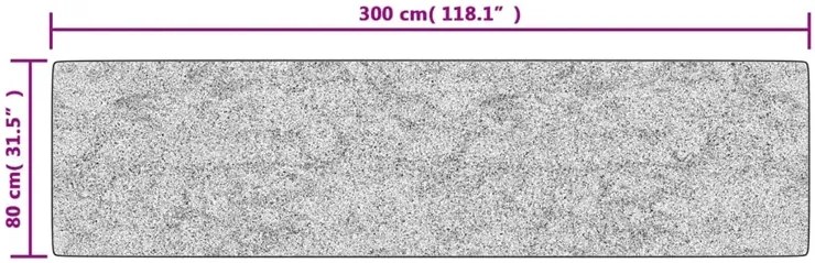Nowoczesny antypoślizgowy dywan kremowy 80x300 cm C9-K76
