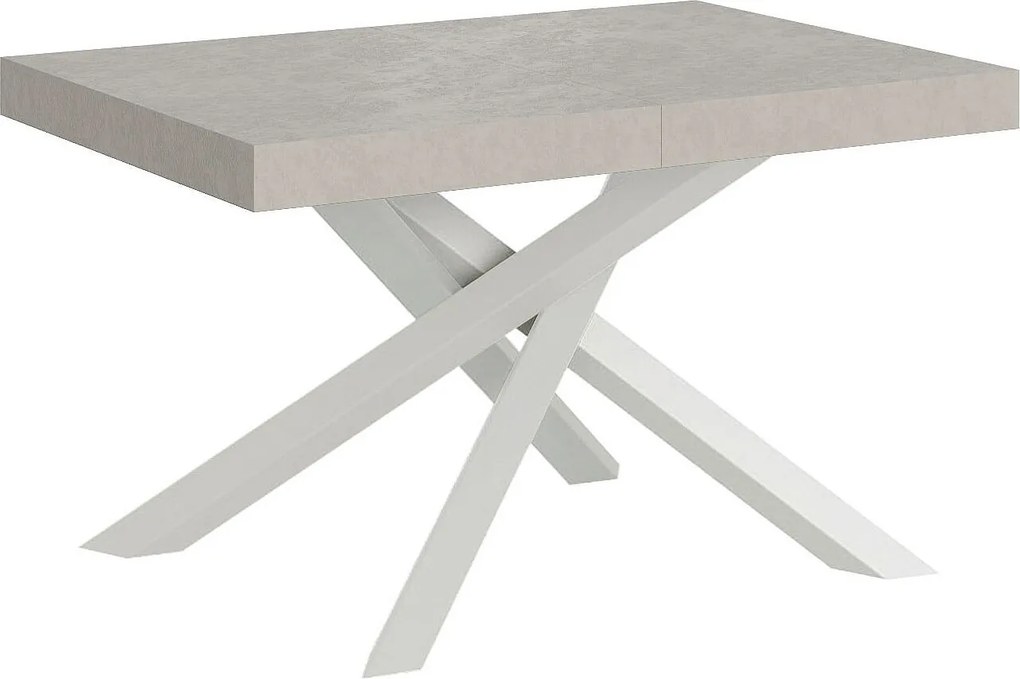 Stół rozkładany Volantis kaszmirowy 140/244x90 cm z białymi nogami