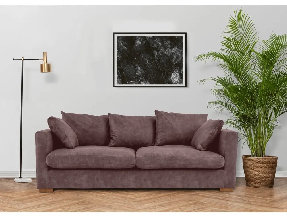 Ciemnobrązowa sofa 220 cm Comfy – Scandic