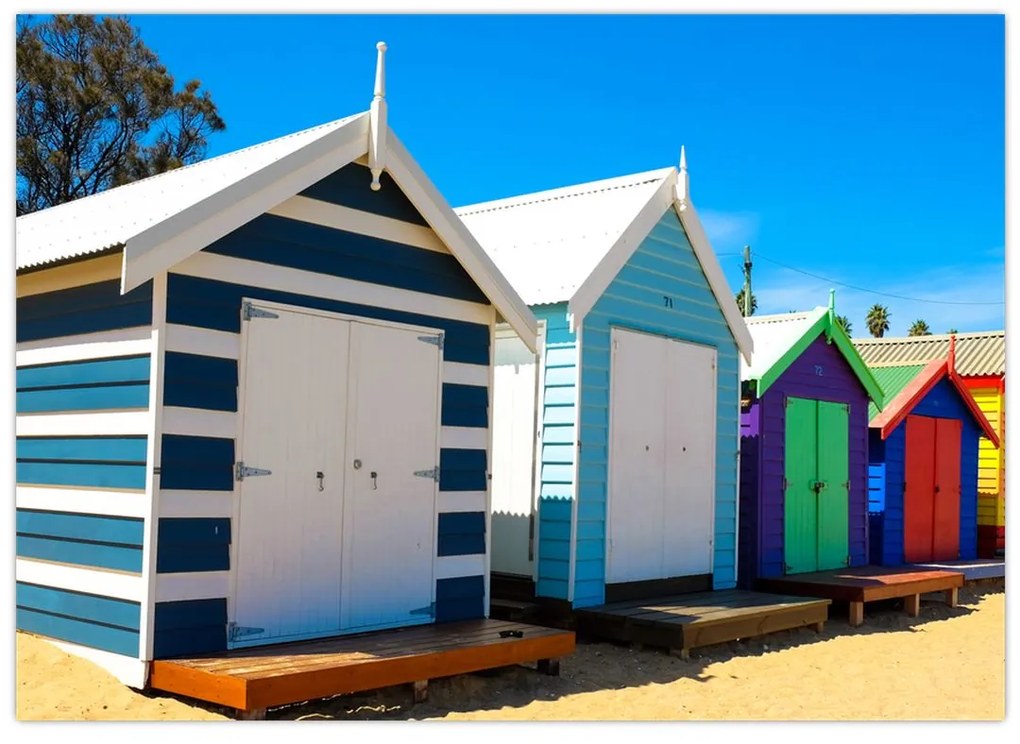 Obraz na szkle - Brighton Beach, Melbourne, Australia (70x50 cm)