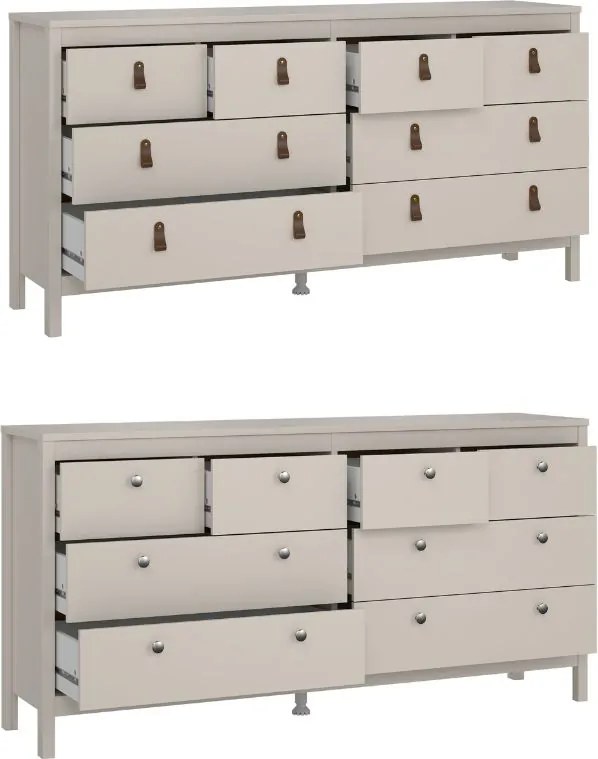 Komoda pokojowa z szufladami Madrid 4+4, kaszmir mat