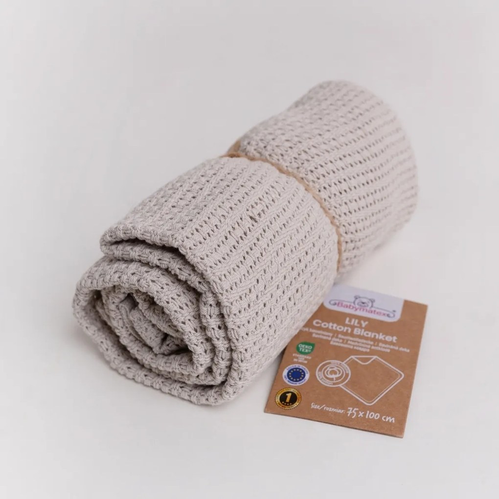 Babymatex Kocyk dziecięcy Lili kremowy, 75 x 100 cm