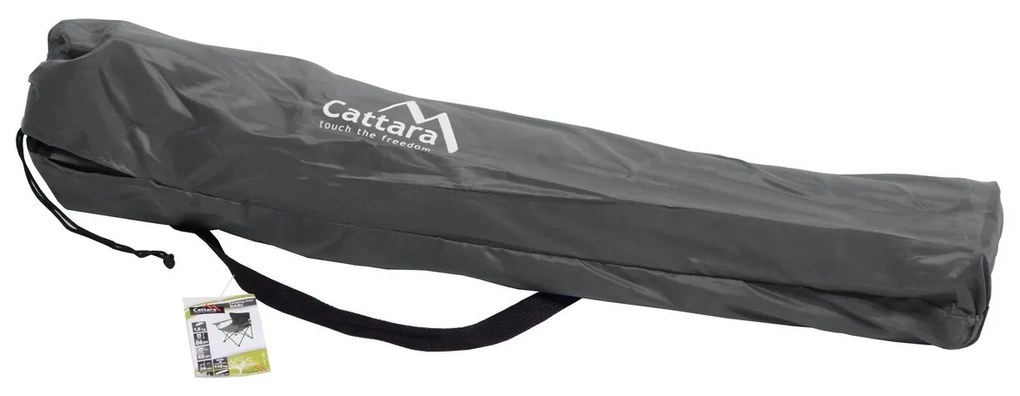 Cattara 13447 Składane krzesło kempingowe Bari, szary, 49 x 39 x 84 cm