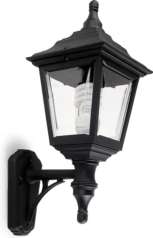 Kinkiet CLIC CLAC 4 styl klasyczny - wys. 45 cm x szer. 32 cm - E27 42W - poliamid - ip44 - czarny