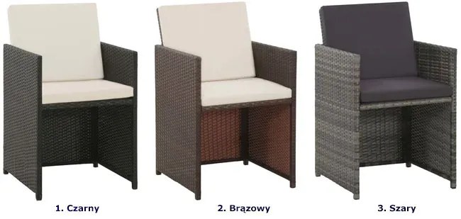 Brązowy 5-częściowy zestaw nowoczesnych mebli ogrodowych G7-S41