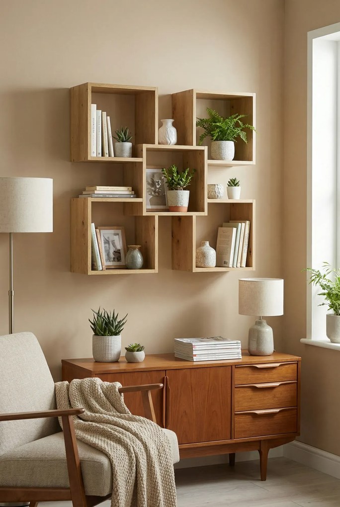 Półka ścienna w kolorze dąb artisan F5-P12