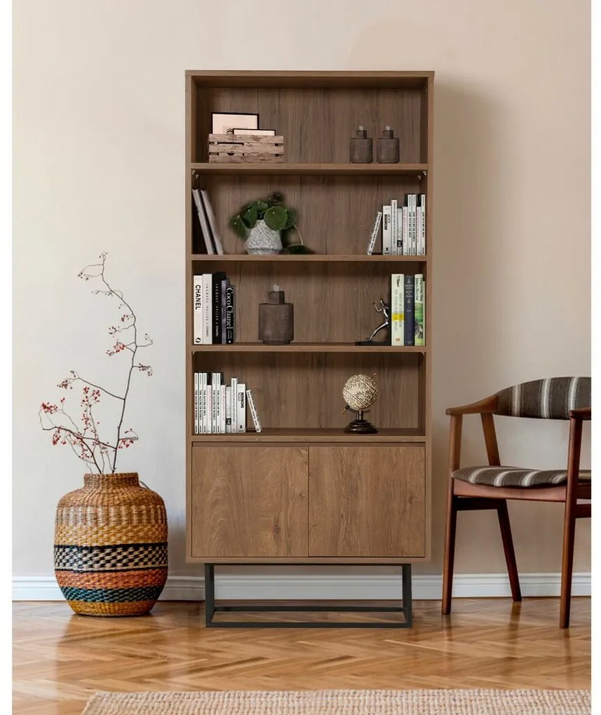 Biblioteczka Rea Black and Walnut