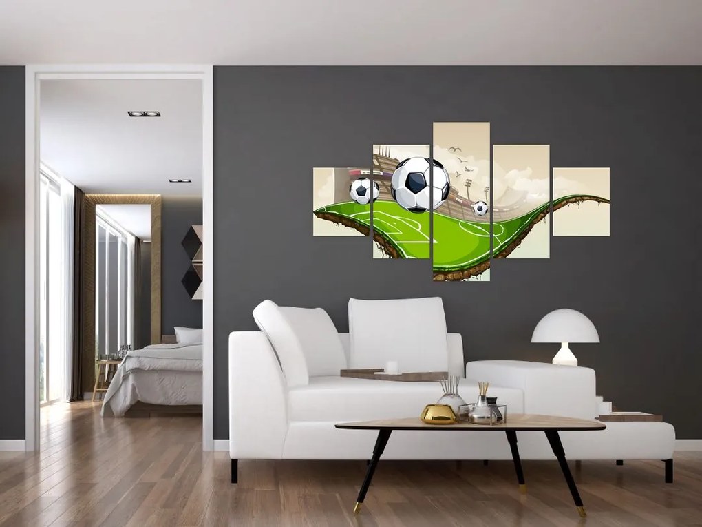 Obraz - Boisko do piłki nożnej (125x70 cm)