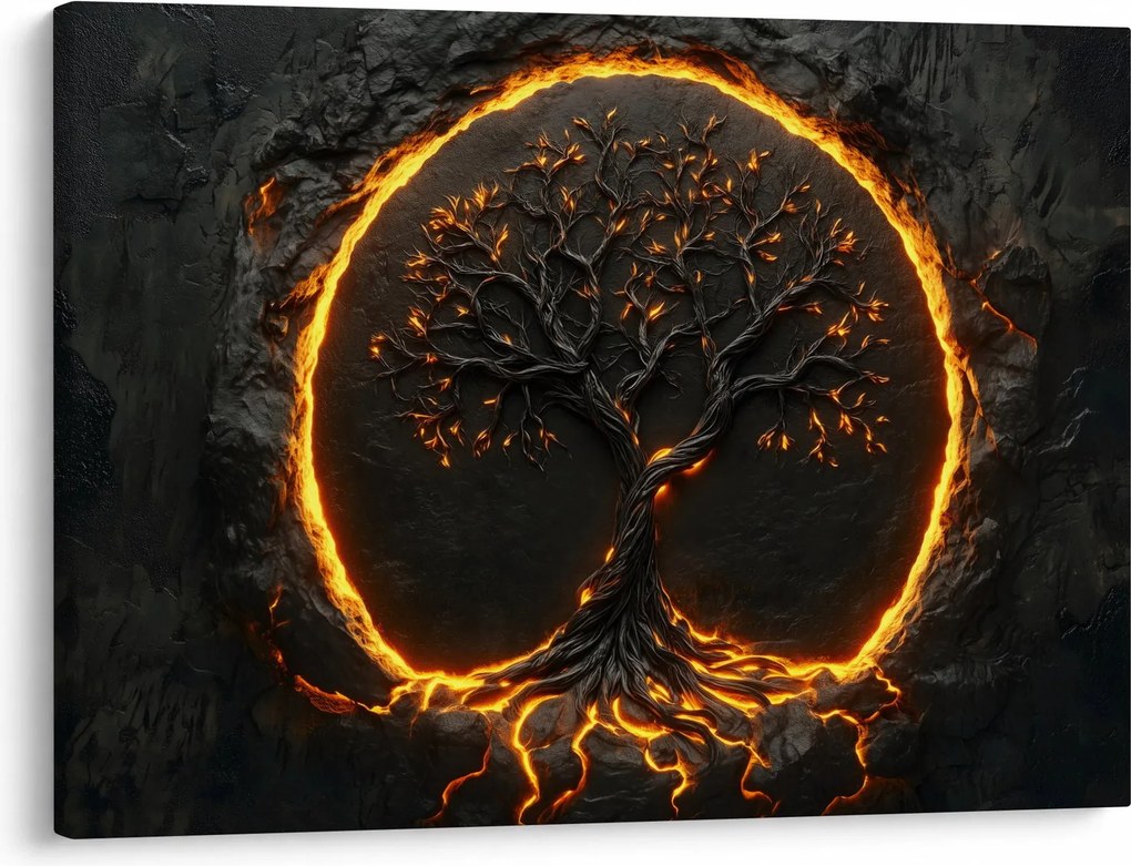 Obraz – Drzewo życia w lawie II. (70x50 cm)