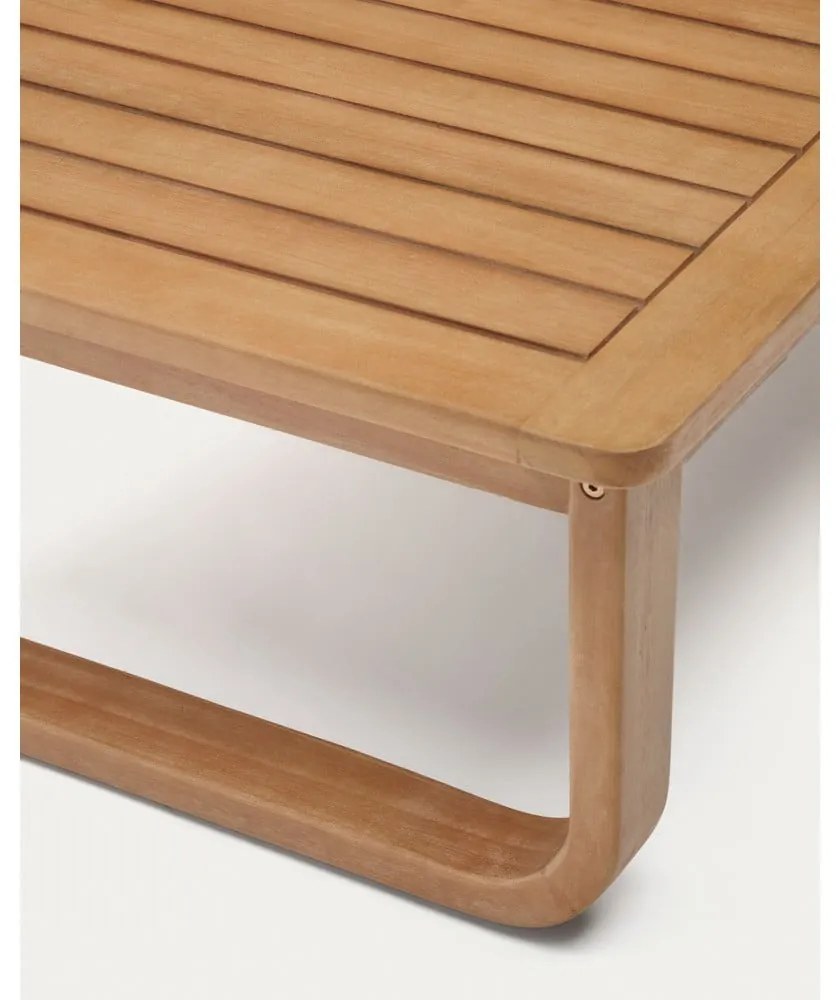 Stolik z litego drewna eukaliptusowego w naturalnym kolorze 60x100 cm Sacaleta – Kave Home