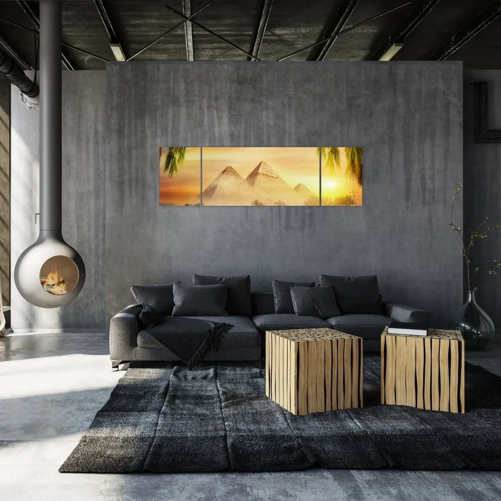 Obraz - Piramidy (170x50 cm)