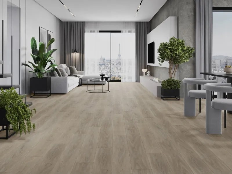 Mexen Parkland próbka paneli winylowych SPC 6,5 mm, podkład IXPE 1,5 mm, 4 V-Fuga, Dąb - F1024-S