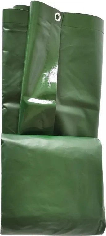 JAGO Plandeka 650 g/m2, oczka aluminiowe, zielona, 4 x 8 m