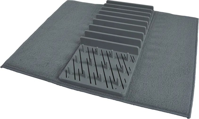 Szara plastikowa podkładka do naczyń 50x38 cm – Homéa