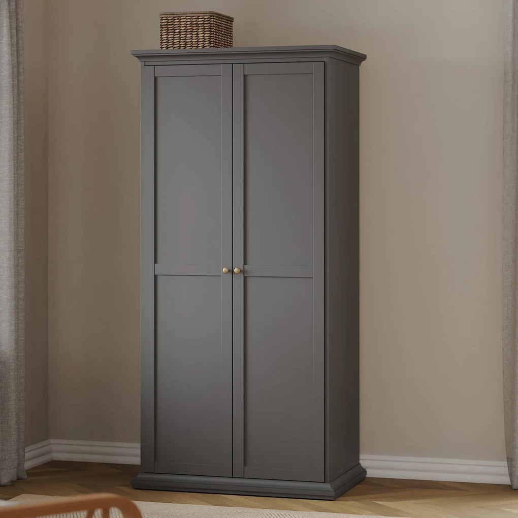 Dwudrzwiowa szafa Paris 2 kolor szary