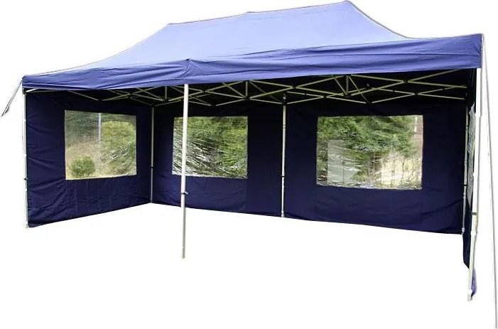 Pawilon ogrodowy rozkładany 3 x 6 m - niebieski