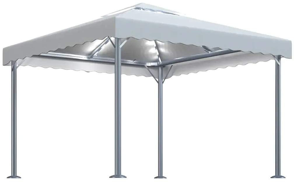 Kremowy namiot ogrodowy z oświetleniem LED F7-C65