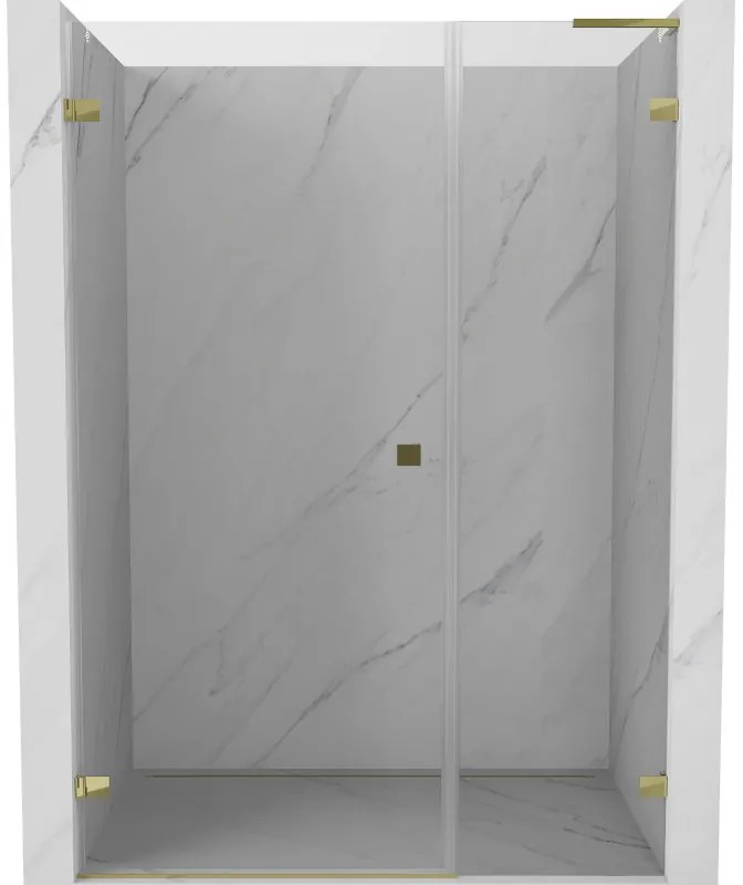 Mexen Lunar-B L drzwi prysznicowe uchylne lewe 135 cm, transparent, złote - 832SL-135-050-50-00-L