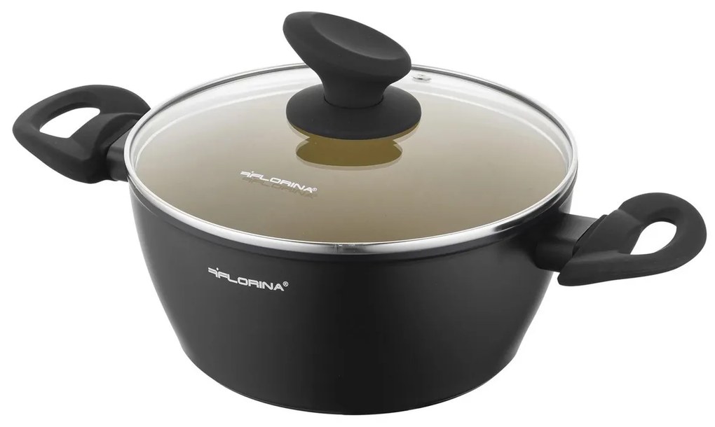 Florina Aluminiowy garnek z pokrywką AmVegan byMateusz Gessler, 20 cm, 2,1 l, śred. 20 cm