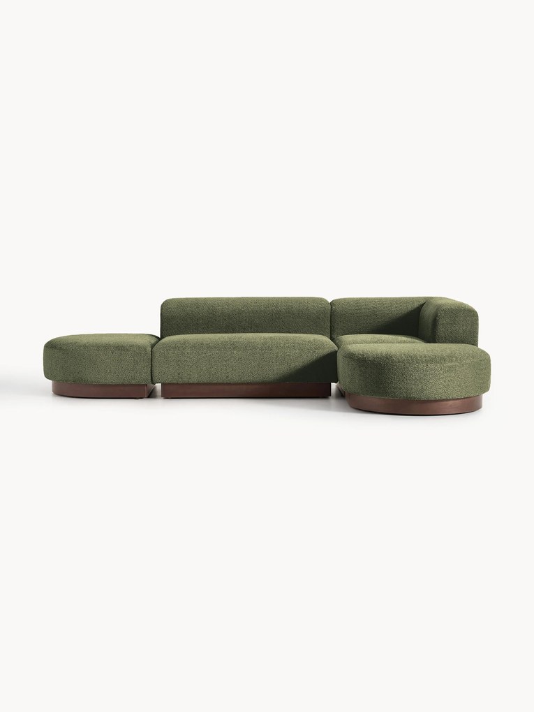 Narożna sofa modułowa Teddy-Bouclé Natalie