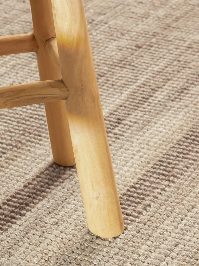 Dywan naturalny jutowy ręcznie tkany Boucle brązowo-szary 160 cm x 160 cm