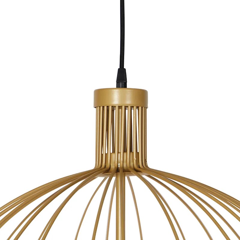 Designerska lampa wisząca złota 60 cm - Wire DosDesignerski Oswietlenie wewnetrzne