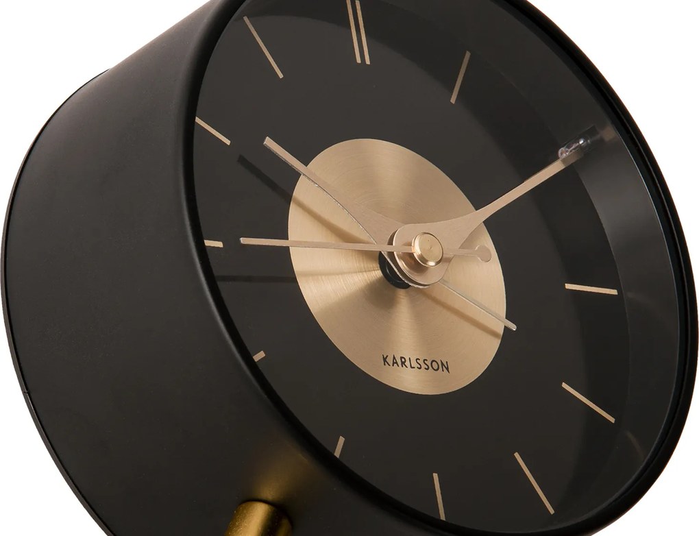 Budzik glamour GOLD DISC, Ø 11 cm