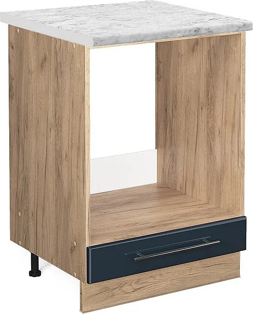 Szafka kuchenna ciemnoniebieski wysoki połysk 60x60x82 fame-line