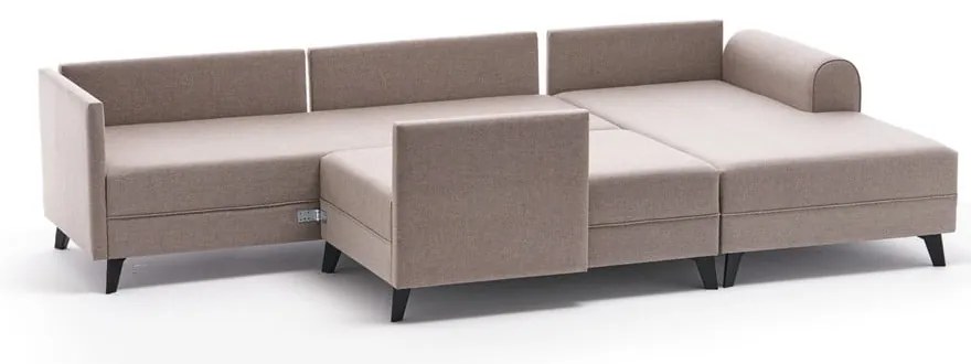 Beżowy narożnik (w kształcie litery U) Belen – Balcab Home