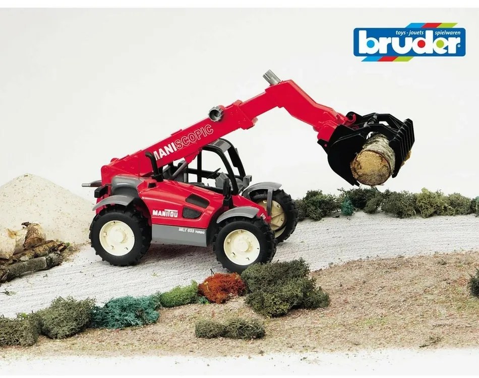 Bruder 2125 Pojazdy budowlane - Ładowarka ManitouMLT 633 z wysięgnikiem teleskopowym, 1:16