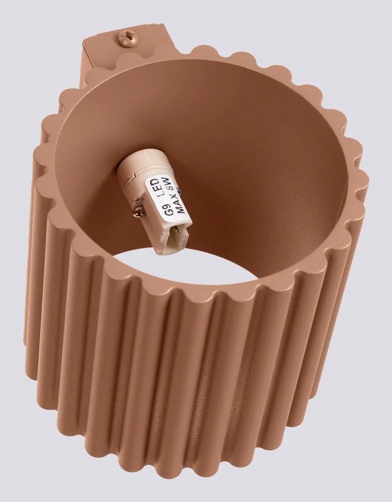 Jasnobrązowy kinkiet ø 10 cm Zora – Sollux