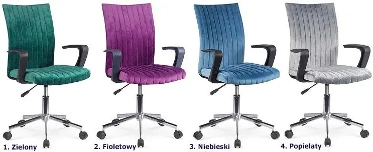 Popielaty fotel młodzieżowy do biurka F7-P08