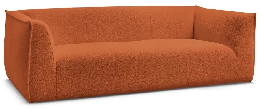 Pomarańczowa sofa z materiału bouclé 242 cm Giorgia – Bobochic Paris
