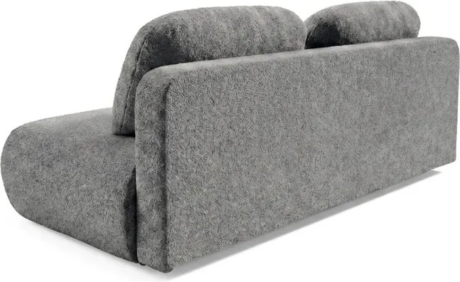 Sofa BASE Rozkładana Dwuosobowa Ciemnoszara Boucle Japandi
