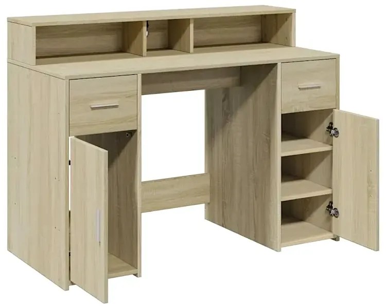 Biurko podświetlane 120 cm dąb sonoma T3-B88