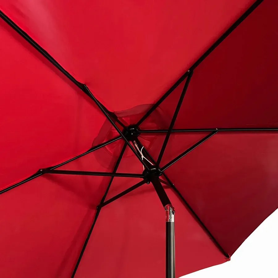 Czerwony okrągły parasol ogrodowy - Ancor