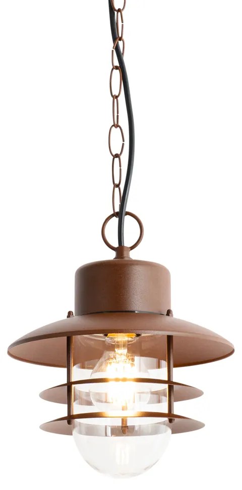 Industrialna lampa wisząca rdzawo-brązowa IP44 - Shell