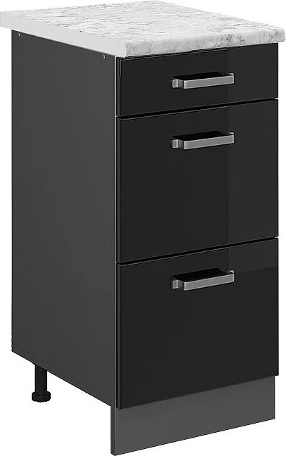 Szafka dolna do kuchni czarny wysoki połysk 40x46x81.6 r-line
