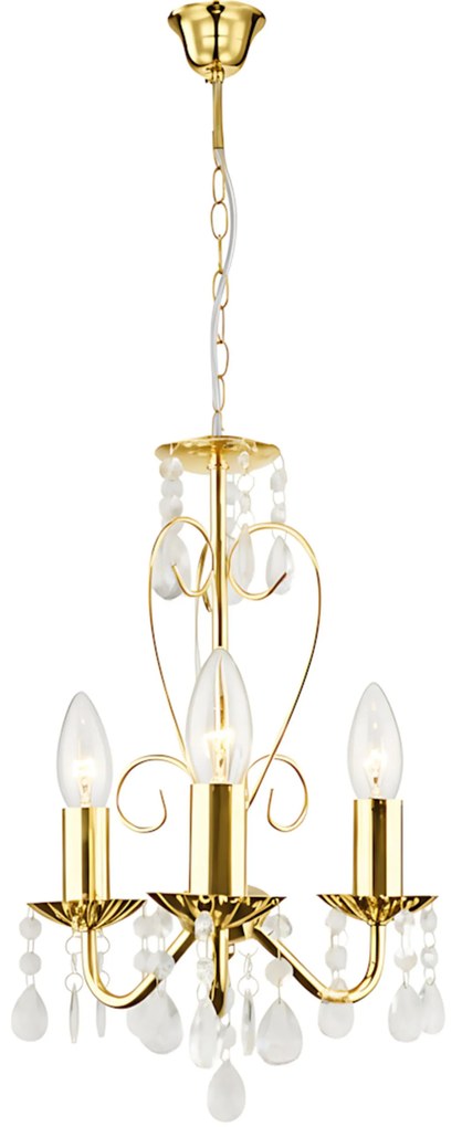 LAMPA SUFITOWA WISZĄCA EBT012-3CP ZŁOTA