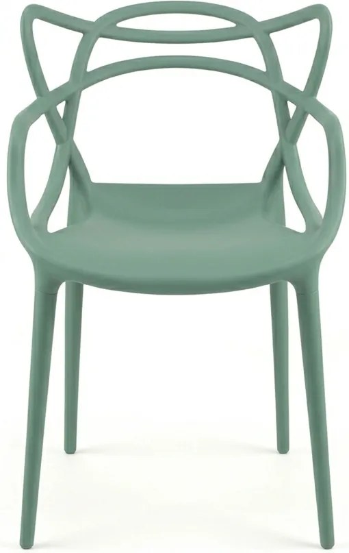 Zielone krzesło plastikowe KATO