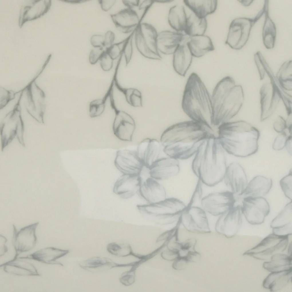 Ceramiczna miska do serwowania Delikatne kwiaty 20 cm, szara