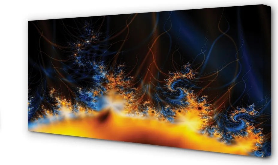 Fotoobraz na płótnie Kontrastowe Fraktale: Żółć i Błękit