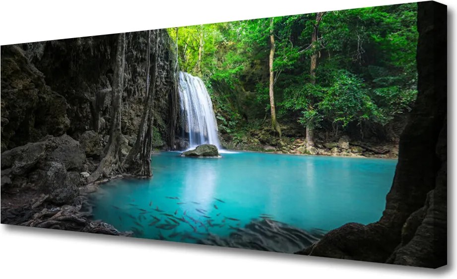 Obraz na płótnie Kaskada Wodna w Górach