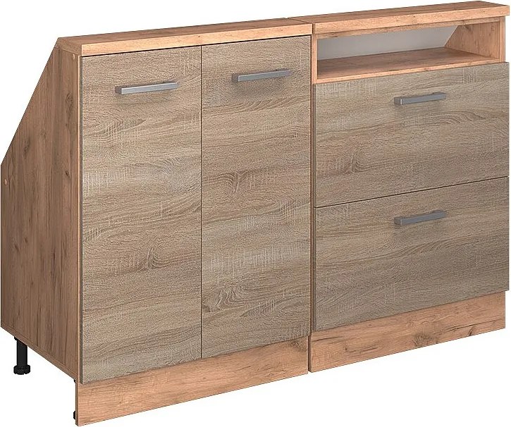 Szafka kuchenna na dach skośny sonoma 120x46x81.6 r-line